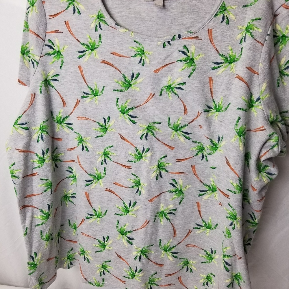 Short sleeve Pullover shirt. Woman Within ,gray 2x